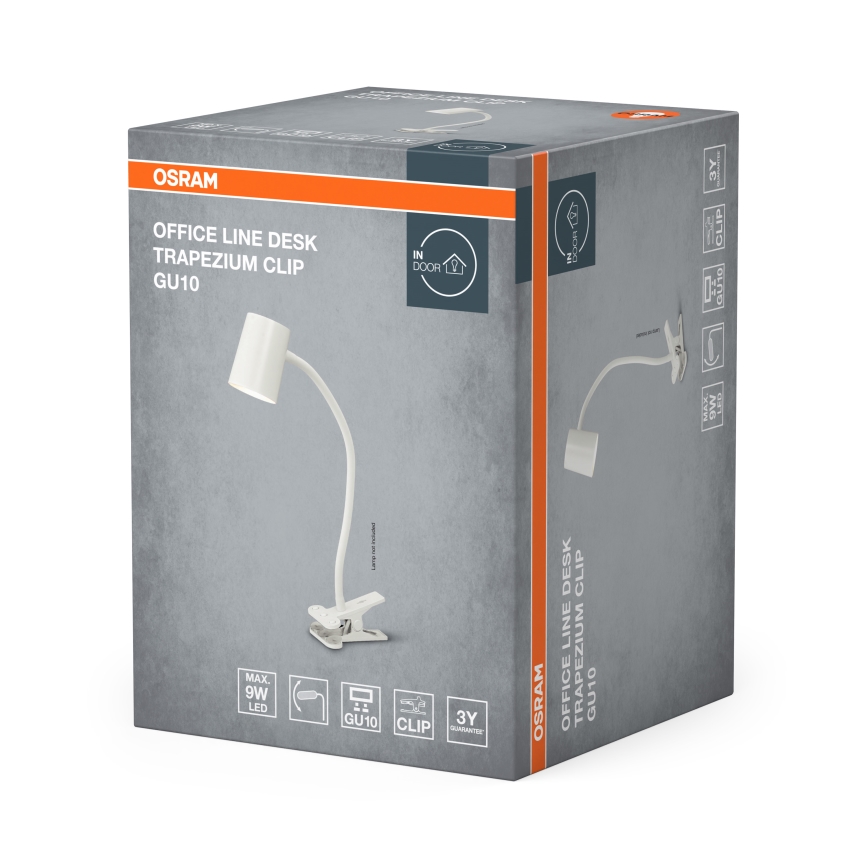 Osram - Bordslampa med klämma DESK LINE 1xGU10/9W/230V vit