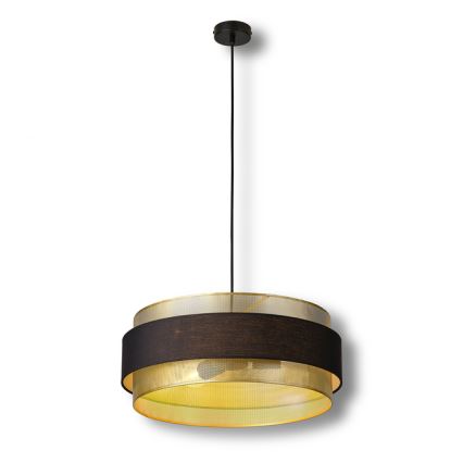 Osram - DECOR HORNET pendel med kabel 3x E27/10 W/230 V Ø 50 cm svart/guld