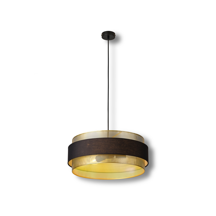 Osram - DECOR HORNET pendel med kabel 3x E27/10 W/230 V Ø 50 cm svart/guld