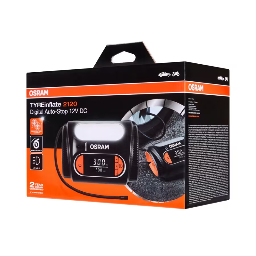 Osram - Digital däckkompressor TYREinflate 2120 180W/12V