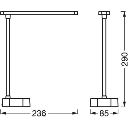 Osram - Dimbar beröringsstyrd bordslampa PANAN LED/5,2W/5V 1200 mAh CRI 90