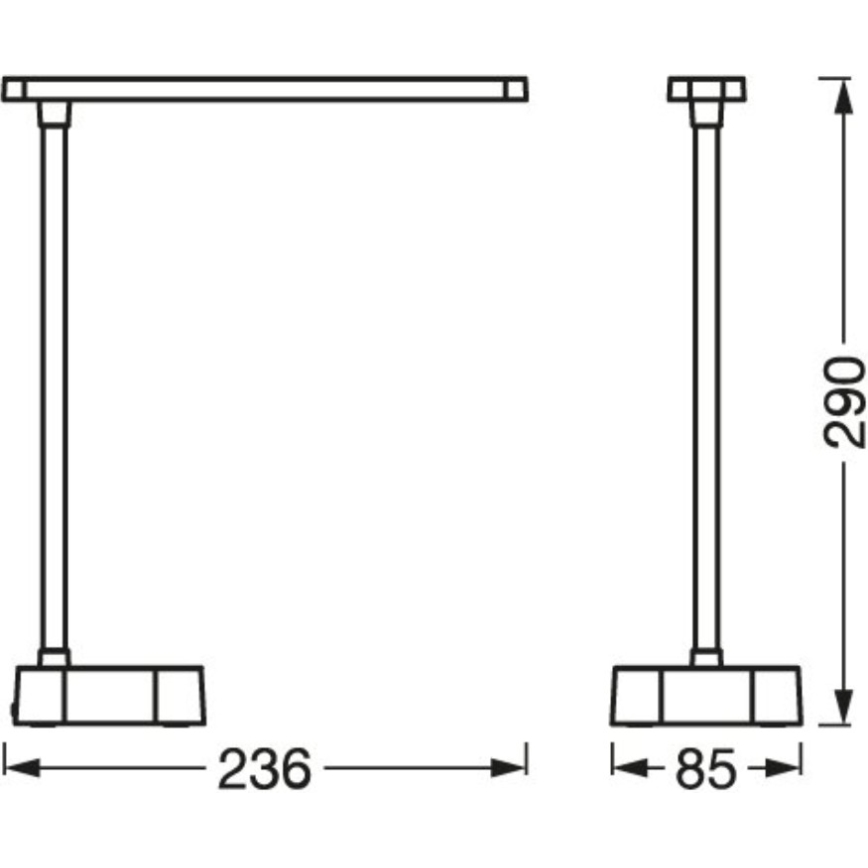 Osram - Dimbar beröringsstyrd bordslampa PANAN LED/5,2W/5V 1200 mAh CRI 90