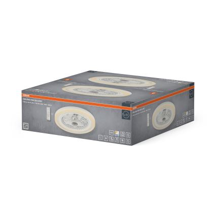 Osram - Dimbart LED-takarmatur med fläkt SOLANO LED/26W/230V 3000/4000/6500K + fjärrkontroll