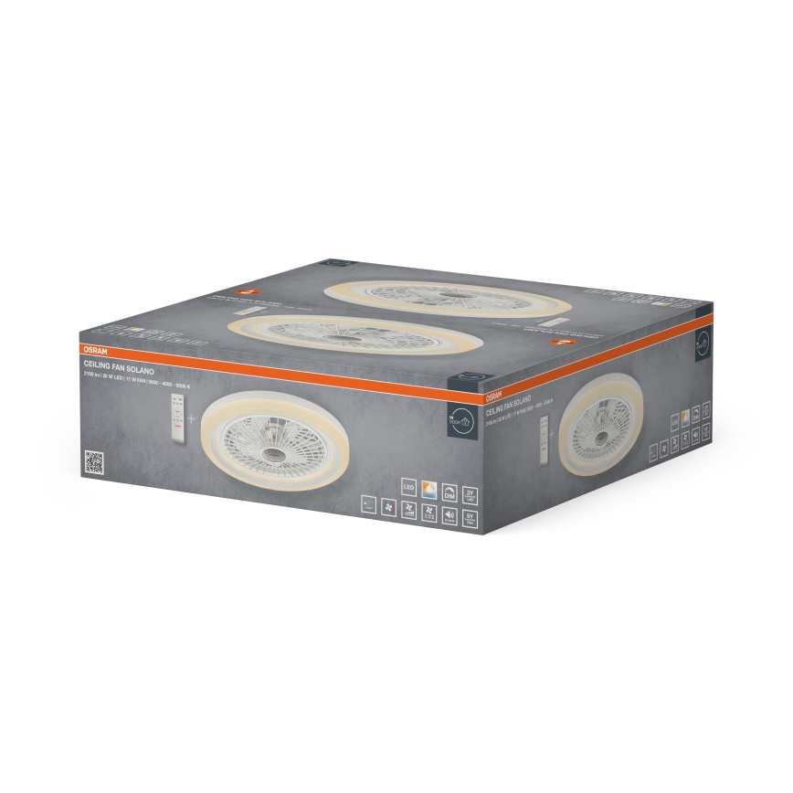 Osram - Dimbart LED-takarmatur med fläkt SOLANO LED/26W/230V 3000/4000/6500K + fjärrkontroll