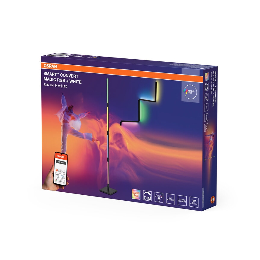 Osram - LED RGBW dimbar golvlampa 2 i 1 SMART+ MAGIC LED/24W/230V Wi-Fi
