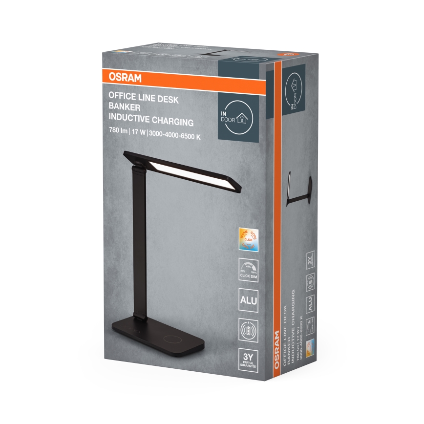 Osram - LED Dimmbar skrivbordslampa OFFICE LINE LED/17W/230V 3000/4000/6500K svart
