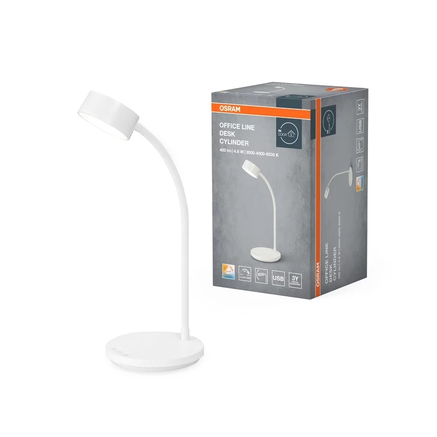 Osram - LED dimbar skrivbordslampa OFFICE LINE LED/4,8W/230V 3000/4000/6500K vit