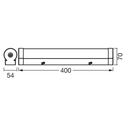 Osram - Dimmbar LED-belysning för spegel ORBIS TUBE LED/9W/230V 40 cm IP44 svart