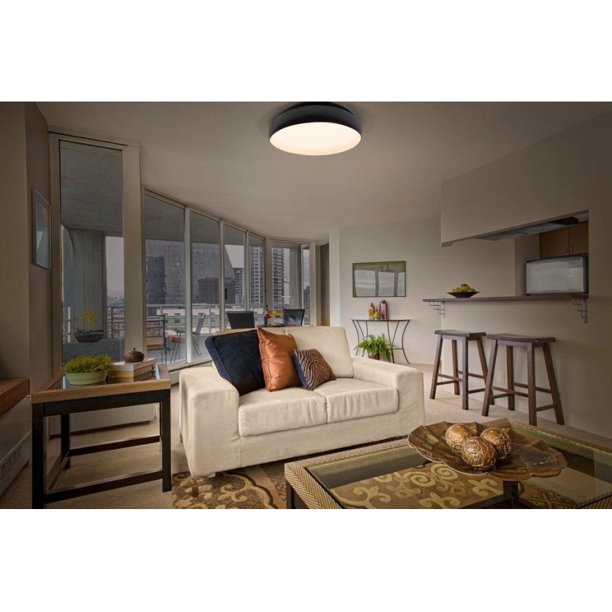 Osram - Dimbart LED-taklampa ORBIS LIVIA LED/24W/230V Ø 43 cm svart/vit