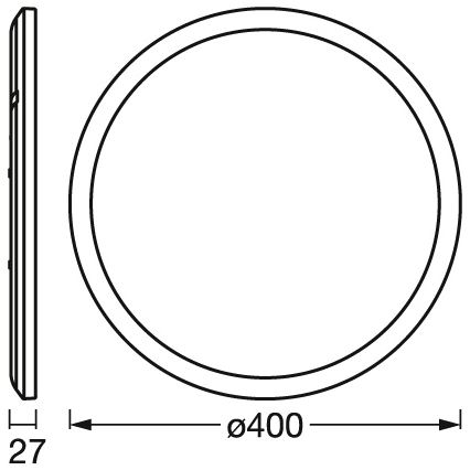 Osram - Dimbart LED-takarmatur ORBIS ULTRA SLIM LED/22W/230V 3000K Ø 40 cm svart