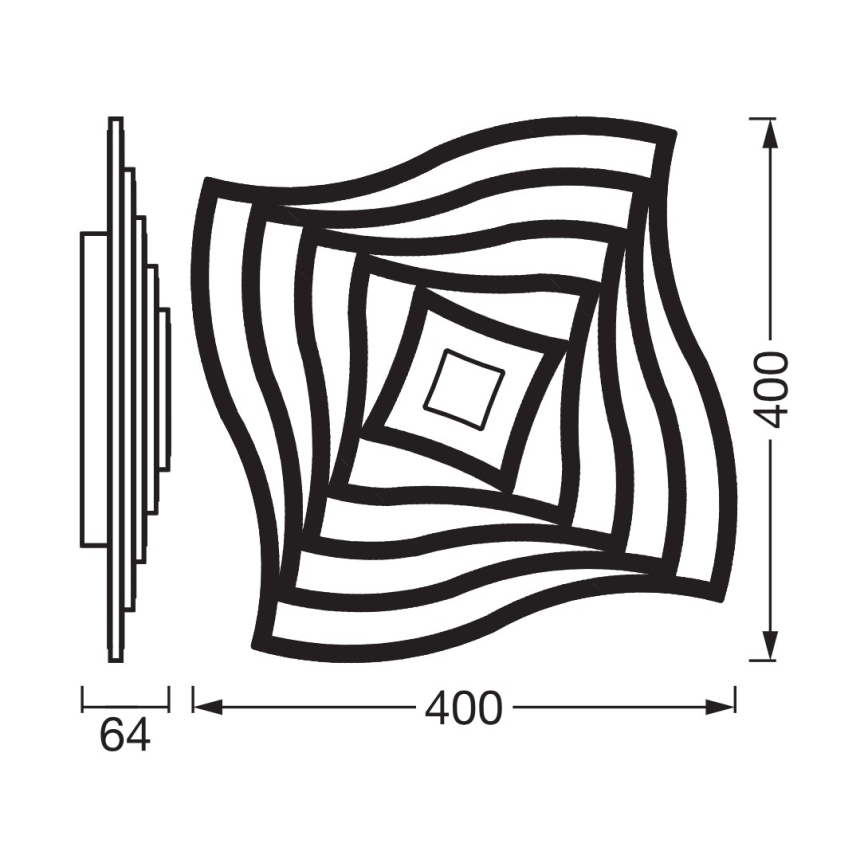 Osram - LED-dimmbar taklampa ORBIS WAVES LED/30W/230V 2600-6000K 40x40 cm vit + fjärrkontroll