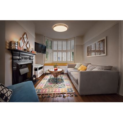 Osram - LED dimbar taklampa ORBIS WOODBURRY LED/24W/230V Ø 39 cm beige