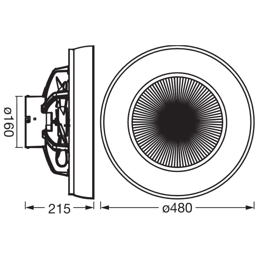 Osram - dimbar LED-takfläkt 49W/230V 2700-6500K vit/guld + fjärrkontroll