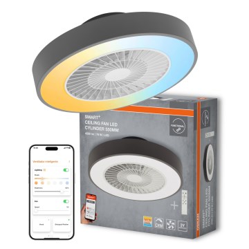 Osram - Dimbar LED-taklampa med fläkt SMART+ LED/78W/230V 3000-6500K Wi-Fi + fjärrkontroll