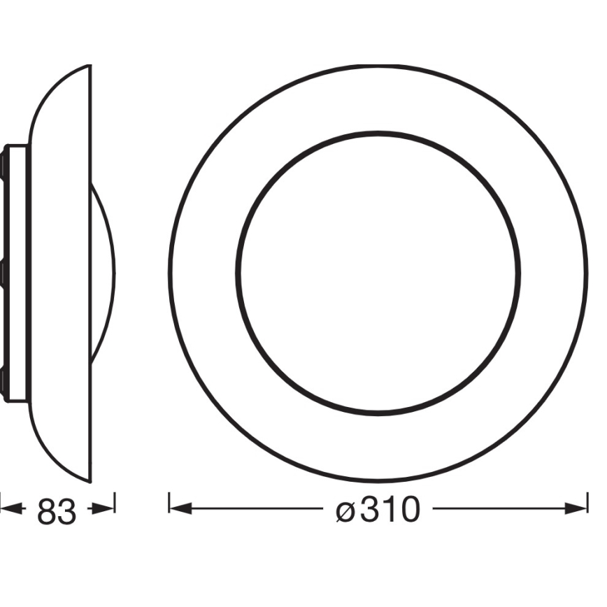 Osram - LED-dimmbar taklampa ORBIS PLATE LED/19W/230V Ø 31 cm grön/svart
