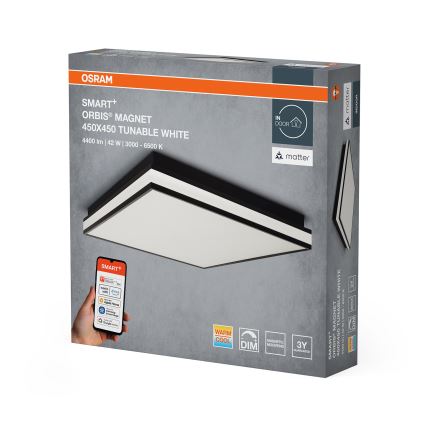 Osram - Dimbart LED-takarmatur SMART+ MAGNET LED/42W/230V 45x45 cm 3000-6500K Wi-Fi