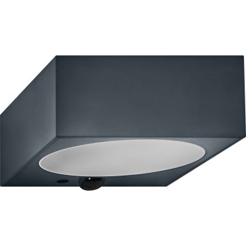 Osram - Dimbar solcellsdriven väggarmatur med sensor ENDURA STYLE LED/10,7W/4,2V 2000 mAh IP65 antracit