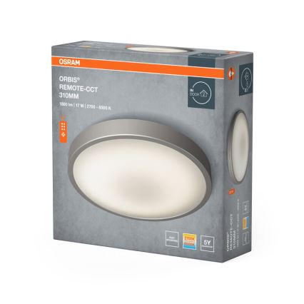 Osram - Dimmbar LED-taklampa ORBIS LED/17 W/230 V, 2700–6500 K, Ø 31 cm + fjärrkontroll