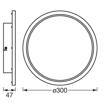 Osram - LED dimbar taklampa för badrum SMART+ DISC LED/18W/230V 3000-6500K IP44 Wi-Fi