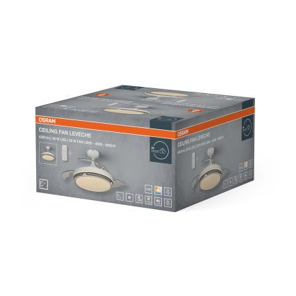 Osram - dimbar LED-taklampa med fläkt LEVECHE LED/36W/230V 3000/4000/6500K + fjärrkontroll
