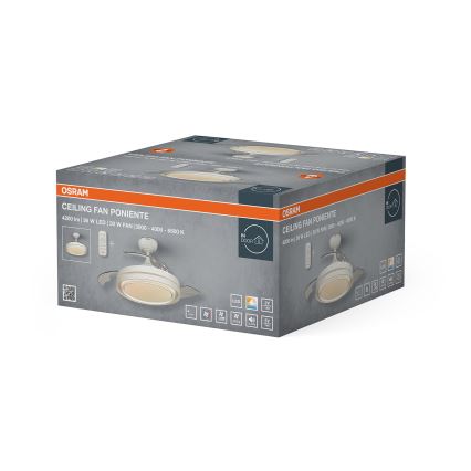 Osram - dimbar LED-taklampa med fläkt PONIENTE LED/36W/230V 3000/4000/6500K + fjärrkontroll