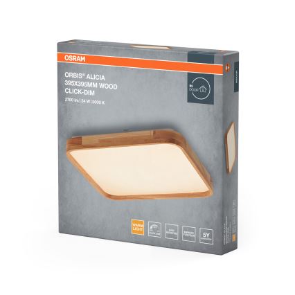 Osram - dimbar LED-taklampa ORBIS ALICIA LED/24W/230V 39,5x39,5 cm beige