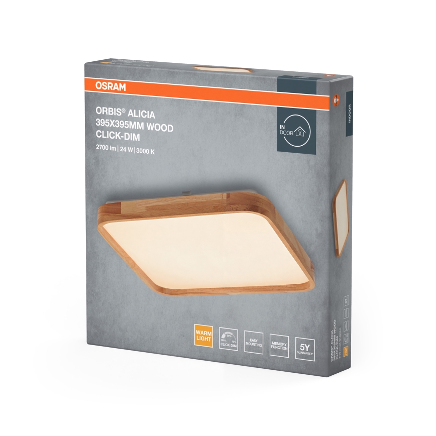 Osram - dimbar LED-taklampa ORBIS ALICIA LED/24W/230V 39,5x39,5 cm beige