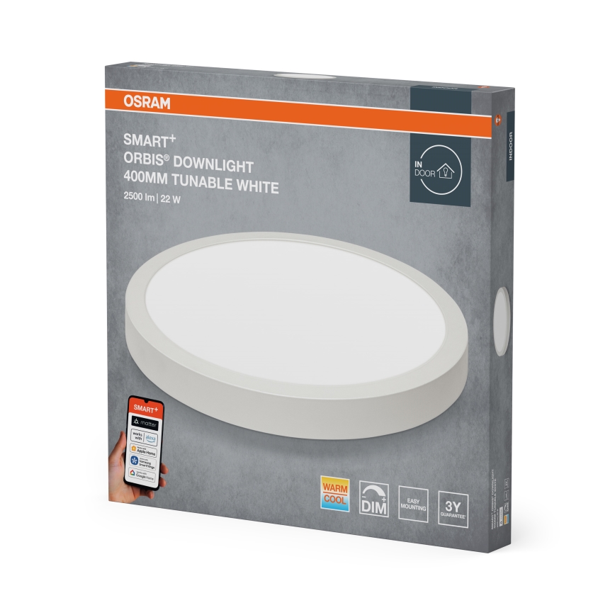 Osram - dimbar LED-downlight SMART+ DOWNLIGHT LED/22W/230V Ø 40 cm 3000–6500K Wi‑Fi