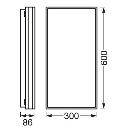 Osram - Dimbart LED takarmatur SMART+ MAGNET LED/42W/230V 30x60 cm 3000-6500K Wi-Fi