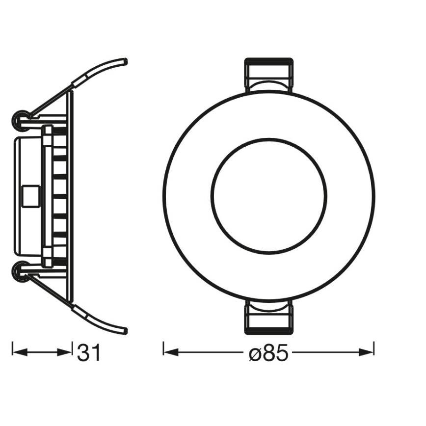Osram - SMART+ DOWNLIGHT, dimbar LED-infälld takarmatur 4,5W/230V 3000-6500K Wi-Fi