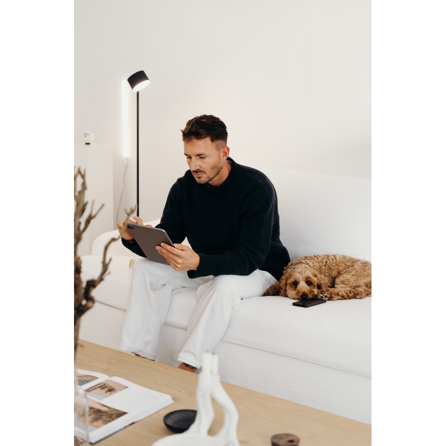 Osram - Dimbar LED-golvlampa med touchfunktion DECOR KYOTO LED/12W/230V CRI 90 svart