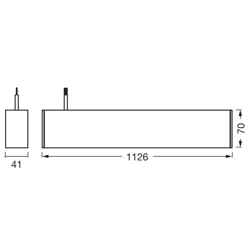 Osram - Dimbara LED-pendel på kabel OFFICE LINE LED/42W/230V 4000K 112,6 cm svart