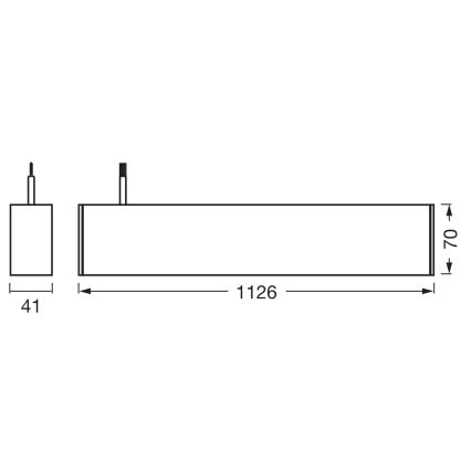 Osram - LED-dimmbar pendellampa med vajer OFFICE LINE LED/42W/230V 4000K 112,6 cm vit