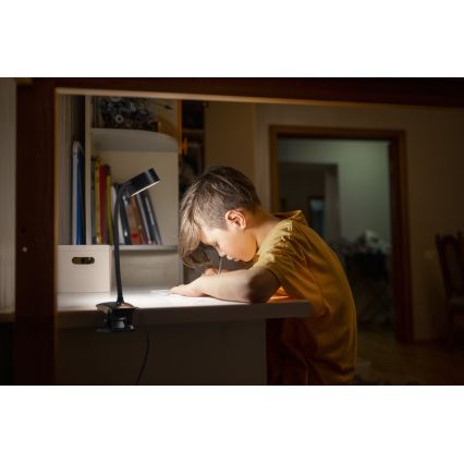 Osram - dimbar LED-skrivbordslampa med klämma OFFICE LINE LED/4,8W/230V 3000/4000/6500K svart