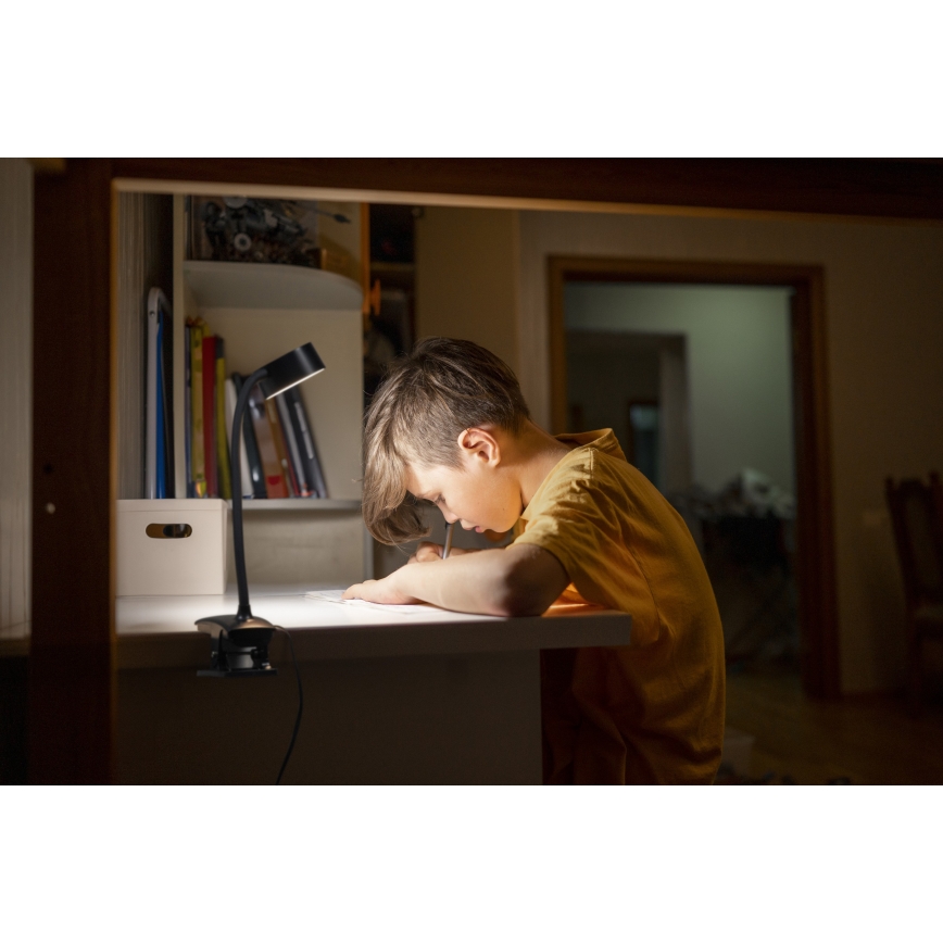 Osram - dimbar LED-skrivbordslampa med klämma OFFICE LINE LED/4,8W/230V 3000/4000/6500K svart