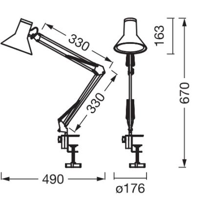 Osram - Dimmbar LED-skrivbordslampa med klämma OFFICE LINE LED/9W/230V 3000K vit
