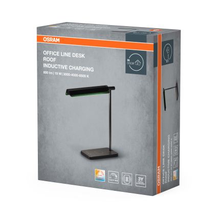 Osram - LED dimbar skrivbordslampa OFFICE LINE LED/19W/230V 3000/4000/6500K svart
