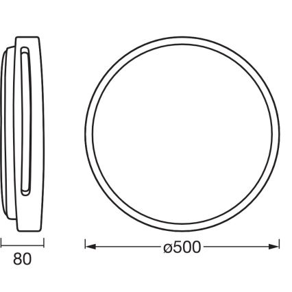Osram - Dimmbar LED-taklampa ORBIS WOODBURRY LED/36W/230V Ø 50 cm
