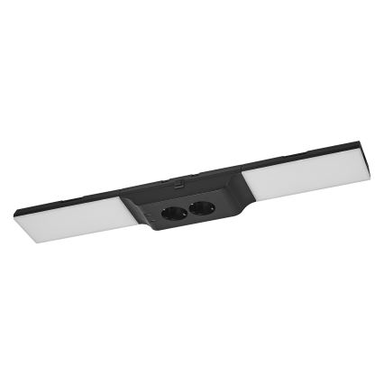 Osram - LED-dimbar underskåpsarmatur med eluttag UNDERCABINET LED/10W/230V 3000K 54,8 cm svart