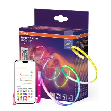 Osram - dimmbar RGB-LED-remsa SMART+ MAGIC FLEX 3m LED/15,5W/230V Wi-Fi + fjärrkontroll