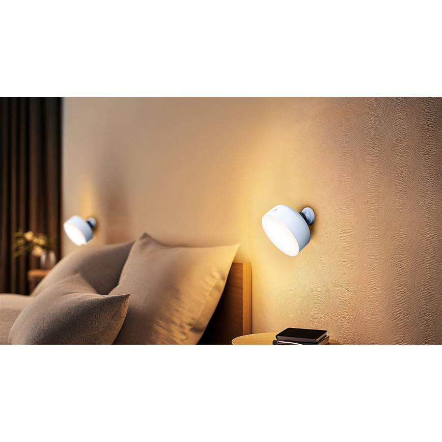 Osram - Dimmbar uppladdningsbar bordslampa 3-i-1 DECOR HELPER LED/1,8W/5V vit