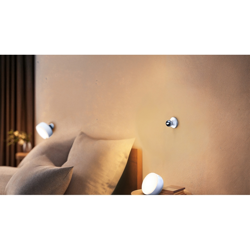 Osram - Dimmbar uppladdningsbar bordslampa 3-i-1 DECOR HELPER LED/1,8W/5V vit