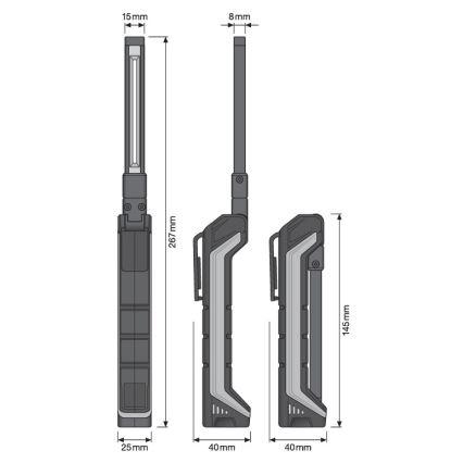 Osram - LED-uppladdningsbar ficklampa med dimmer LEDINSPECT POCKET200 LED/2W/3,7V IP54