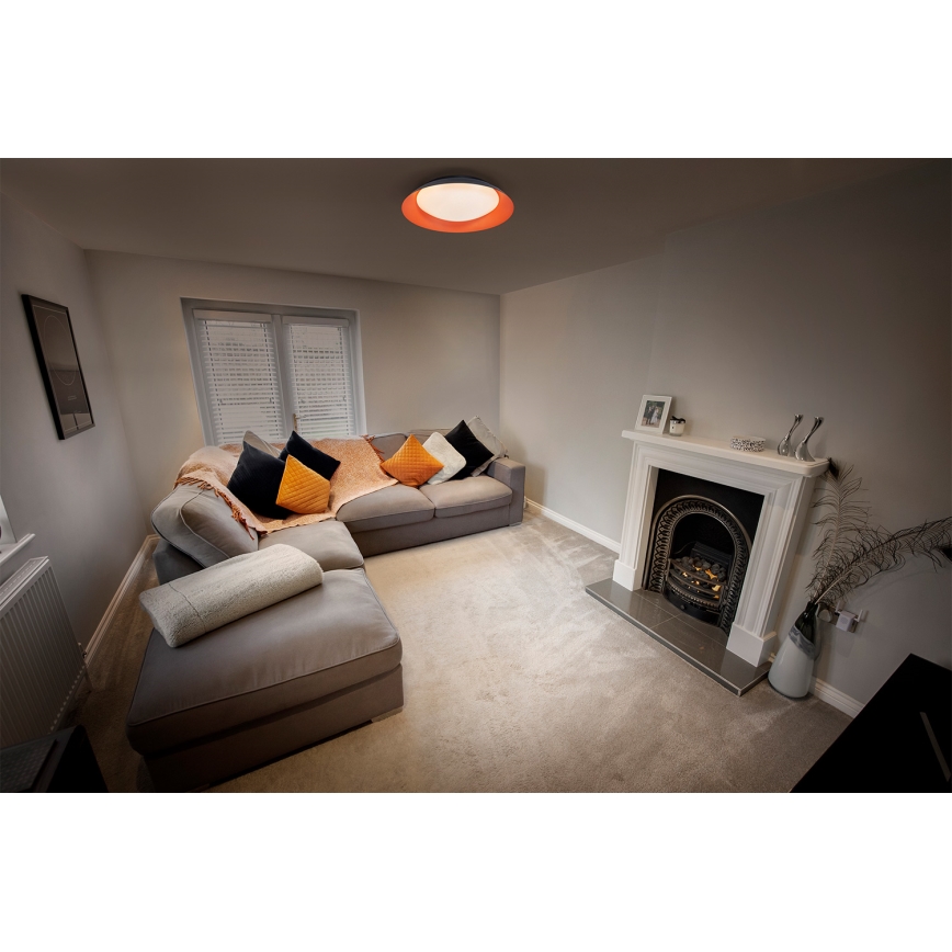 Osram - Dimbart LED-takarmatur ORBIS PLATE LED/35W/230V Ø 43 cm orange/svart