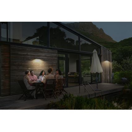 Osram - LED solcellsvägglampa med sensor ENDURA STYLE LED, 12,4 W / 4,2 V, 2000 mAh, IP54, antracit