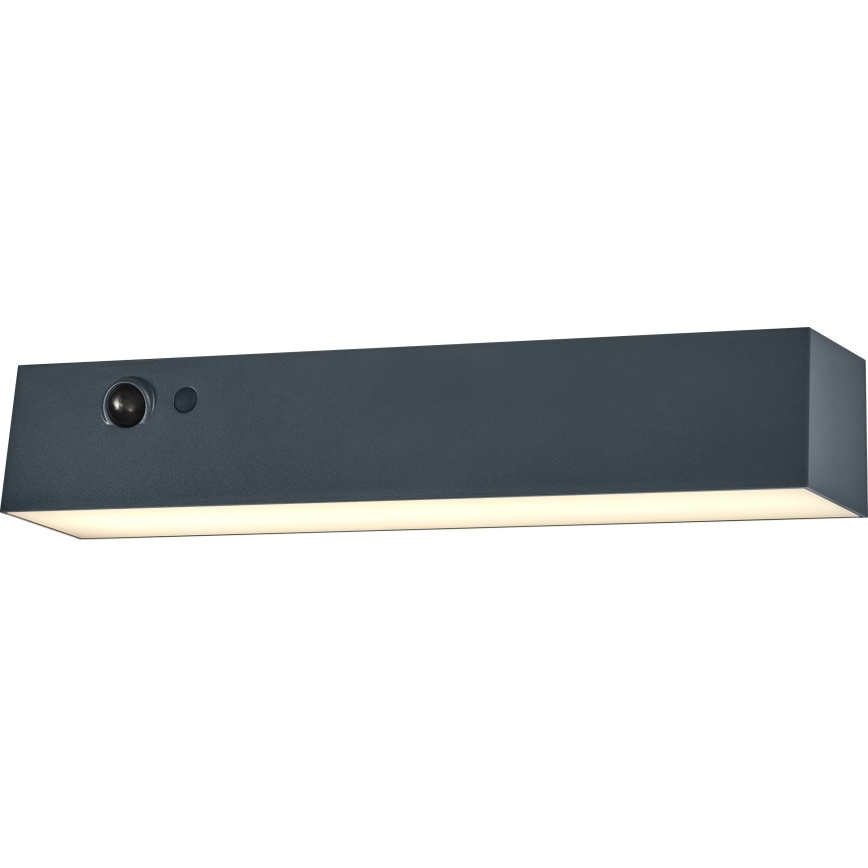 Osram - LED solcellsvägglampa med sensor ENDURA STYLE LED, 12,4 W / 4,2 V, 2000 mAh, IP54, antracit