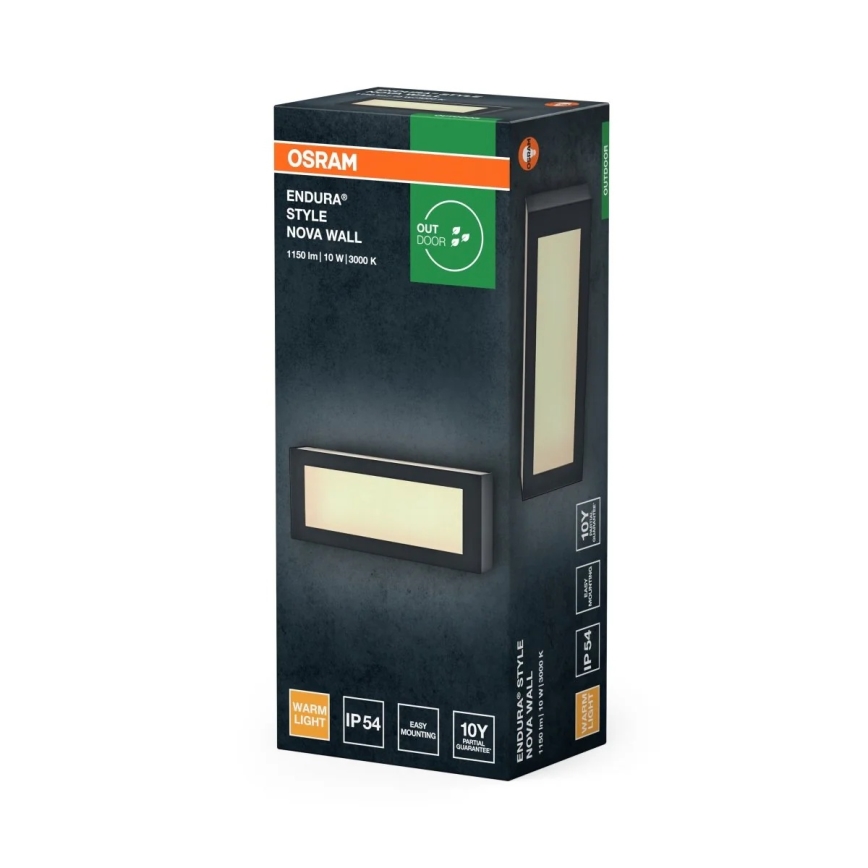 Osram - ENDURA STYLE LED utomhusväggarmatur 10W/230V IP54 antracit
