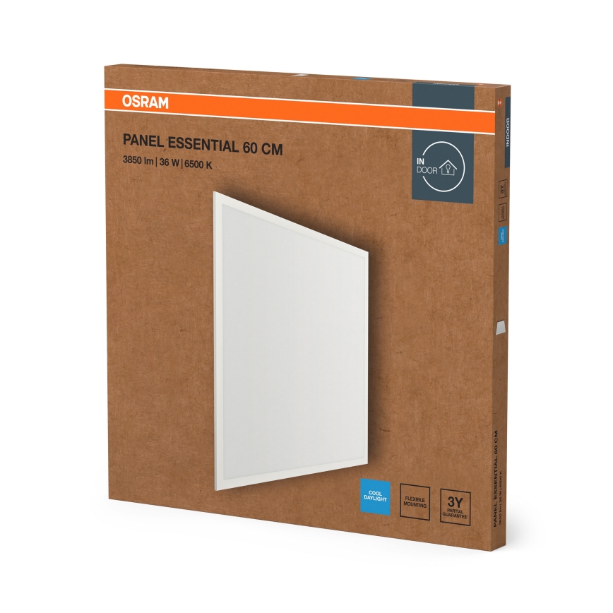 Osram - ESSENTIAL LED-panel för undertak, 36 W, 230 V, 6500 K, 60 x 60 cm