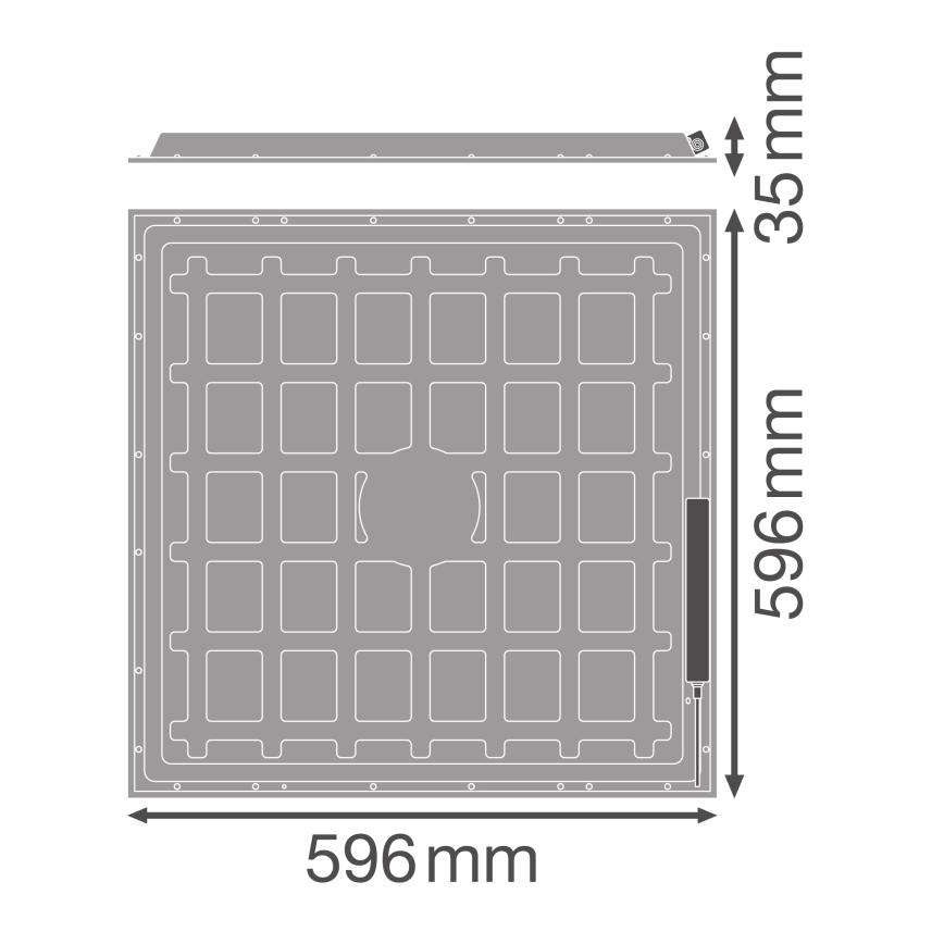 Osram - ESSENTIAL LED-panel för undertak, 36 W, 230 V, 6500 K, 60 x 60 cm
