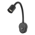 Osram - Flexibel vägglampa PLUG TUBE FLEX 1xGU10/5W/230V svart